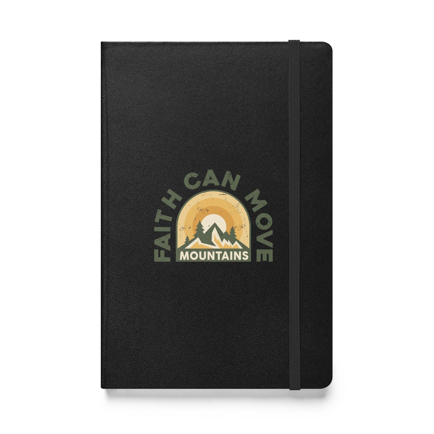 Faith Can Move Mountains - Hardcover bound notebook