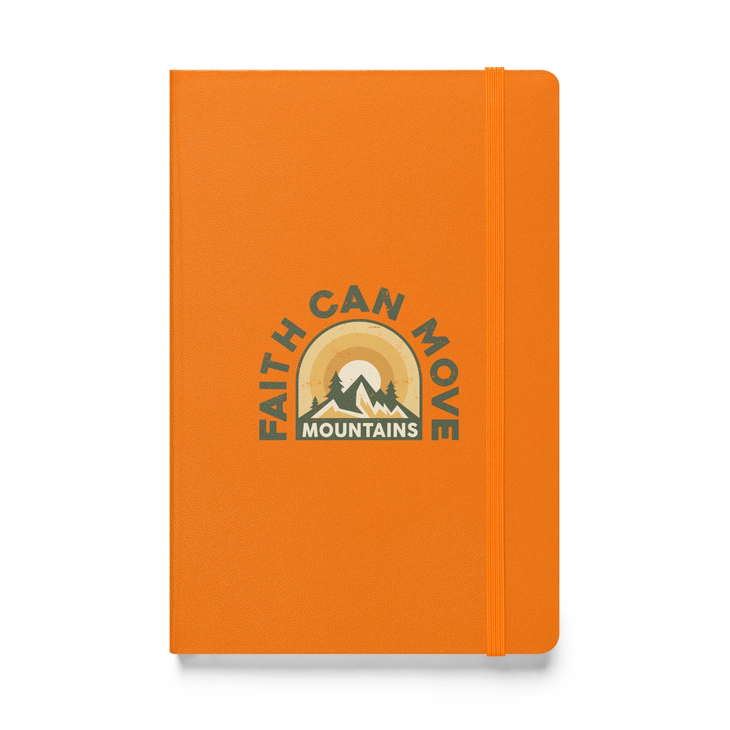 Faith Can Move Mountains - Hardcover bound notebook