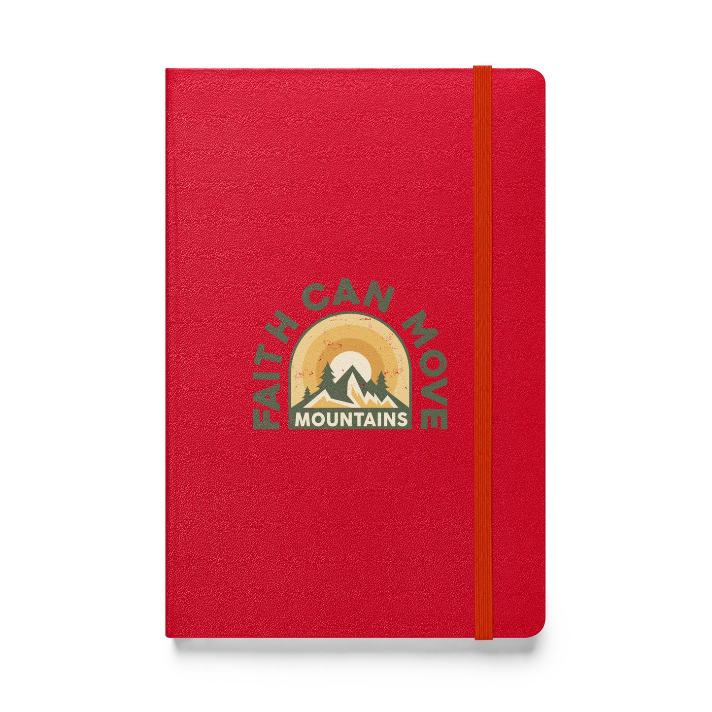 Faith Can Move Mountains - Hardcover bound notebook